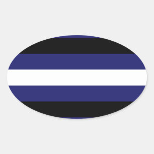 STICKER OVALE CONCEPTION DE RAYURES DE FIERTE EN CUIR