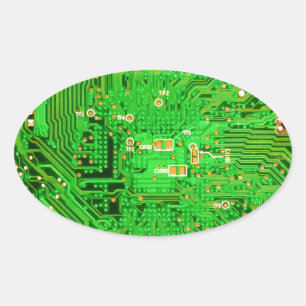 Sticker Ovale Conception des cartes de circuits