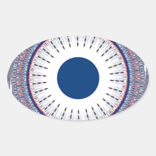 Sticker Ovale Conception élégante des yeux énergétiques : un Mot