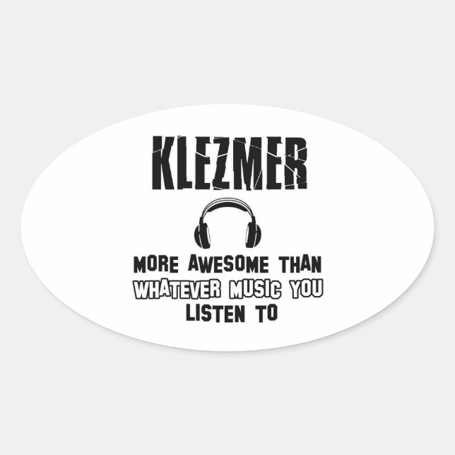 Sticker Ovale conception klezmer (Devant)