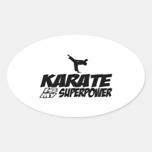 Sticker Ovale Conceptions fraîches de KARATÉ