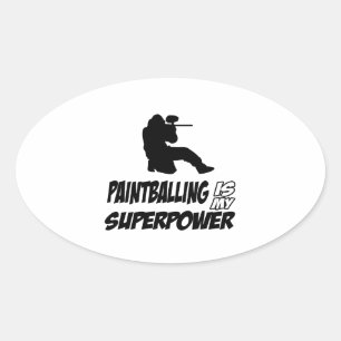 Sticker Ovale Conceptions fraîches de Paintball