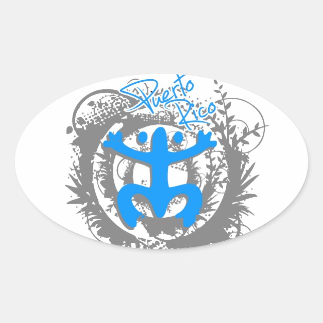 Sticker Ovale Coqui Taino Port Riche (Devant)