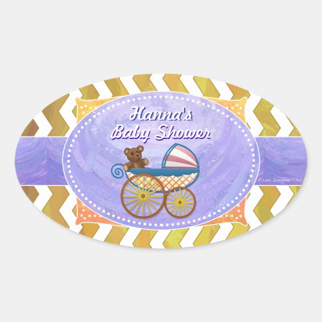 Sticker Ovale Costume bébé ananas (Devant)