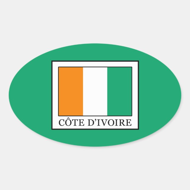 Sticker Ovale Côte d'Ivoire (Devant)
