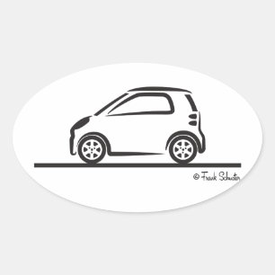 Sticker Ovale Côté Smart Fortwo