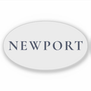 Sticker Ovale côtier préppy de Newport Rhode Island
