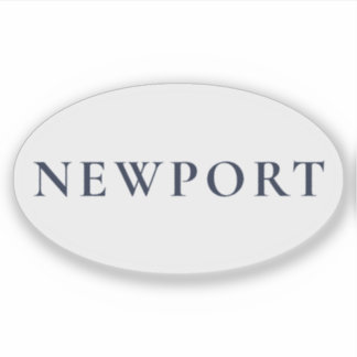 Sticker Ovale côtier préppy de Newport Rhode Island