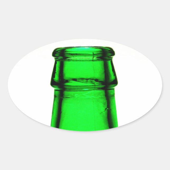 Sticker Ovale Cou de bouteille de bière (Devant)