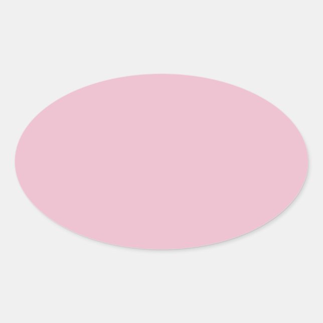 Sticker Ovale Couleur caméo rose durable (Devant)