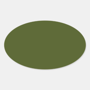 Sticker Ovale Couleur vert olive Personnaliser
