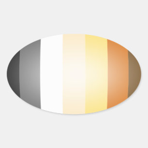 Sticker Ovale COULEURS de la FIERTÉ 3D d'OURS
