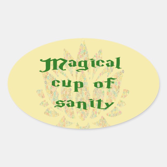 Sticker Ovale Coupe magique de Sanity (Devant)