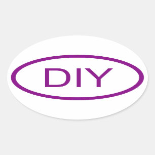 Sticker Ovale Créer un style euro violet