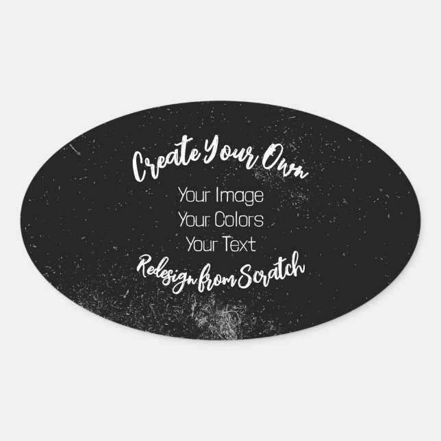 Sticker Ovale Créer votre propre Customisé (Devant)