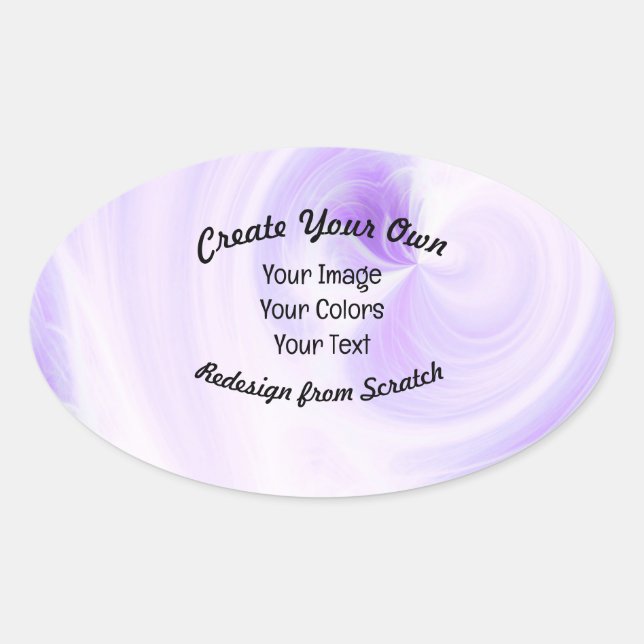 Sticker Ovale Créez Votre Propre Design Sur Mesure (Devant)