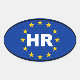 Sticker Ovale Croatie - HR - Europe