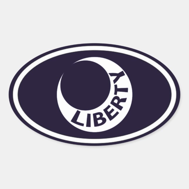Sticker Ovale Croissant "Liberté" du fort Moultrie (Devant)