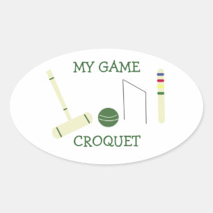 Sticker Ovale Croquet Mon Jeu