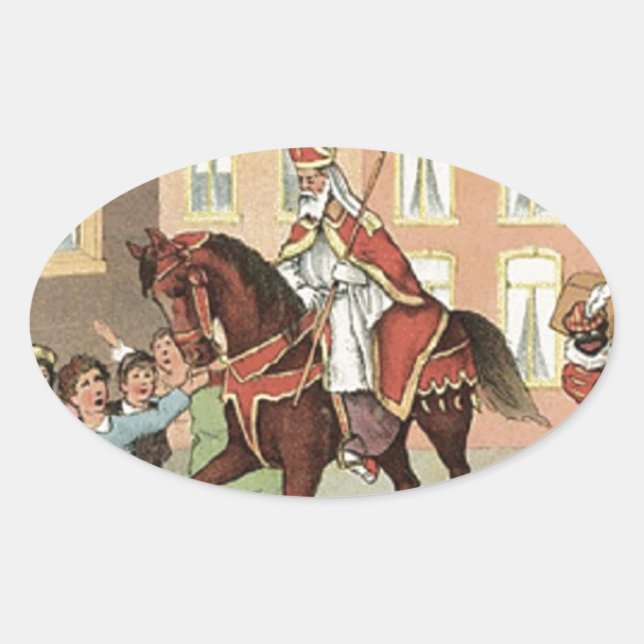 Sticker Ovale Cru néerlandais Saint-Nicolas de St Nick de (Devant)