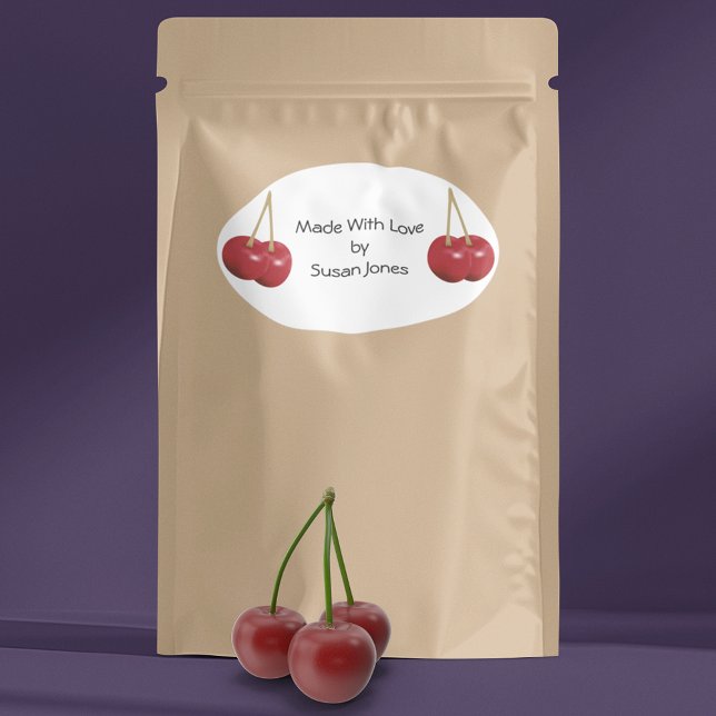 Sticker Ovale Cuisine Aux Cerises (Créateur téléchargé)