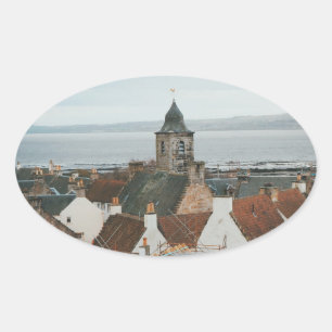 Sticker Ovale Culross Village, Fife, Écosse
