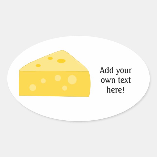 Sticker Ovale Customiser ce graphique Big Cheese (Devant)