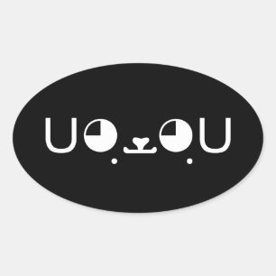 Sticker Ovale Cute Kawaii Chien Chien Chien Chien Chien Japonais