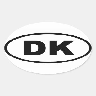 Sticker Ovale Danemark - DK - Europe