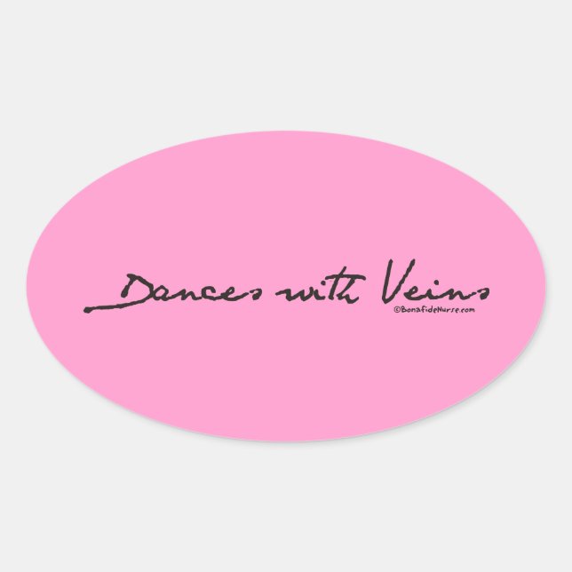 Sticker Ovale Danses avec veines (Devant)