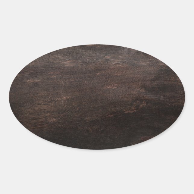 Sticker Ovale Dark Wooden Background (Devant)