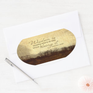 Sticker Ovale David Starr Jordan Citation Inspirationnelle "Sage