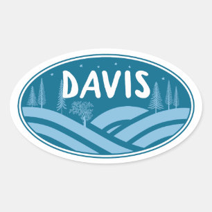 Sticker Ovale Davis Virginie-Occidentale Plein air