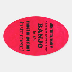 Sticker ovale de Banjo le plus important instrumen