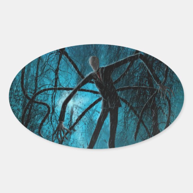 Sticker ovale de l'homme mince (Devant)