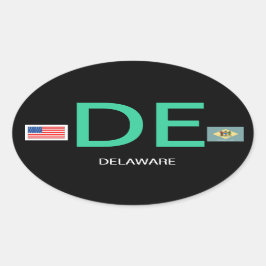 Sticker Ovale de style européen Delaware*
