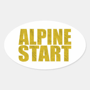 Sticker Ovale Début alpin (Topo)