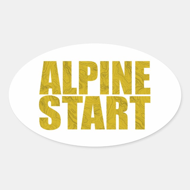 Sticker Ovale Début alpin (Topo) (Devant)
