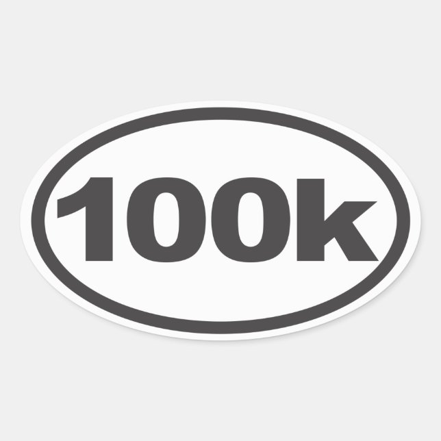 Sticker Ovale Décal de course ultra-ovale 100 K (Devant)