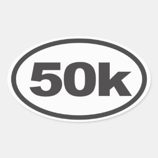 Sticker Ovale Décal de course ultra-ovale de 50 000