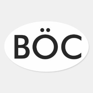 Sticker Ovale Décal de culte d'huître bleue