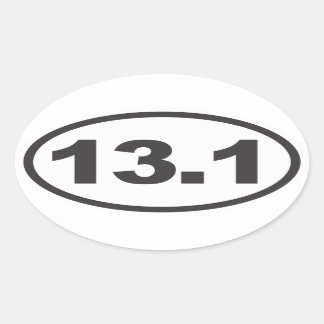 Sticker Ovale Décal ovale à demi-marathon
