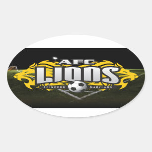 Sticker Ovale Décalque d'ovale de lions de CAF