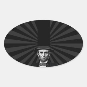 Sticker Ovale Déclaration de mode présidentielle Abraham Lincoln