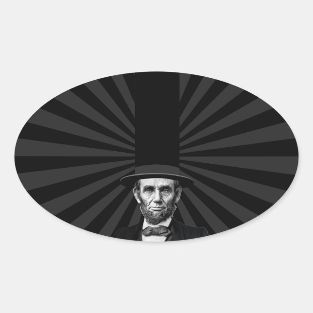 Sticker Ovale Déclaration de mode présidentielle Abraham Lincoln (Devant)