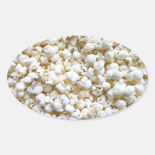 Sticker Ovale Décor photographique Festive Popcorn (Devant)