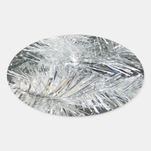 Sticker Ovale Décorations de Noël