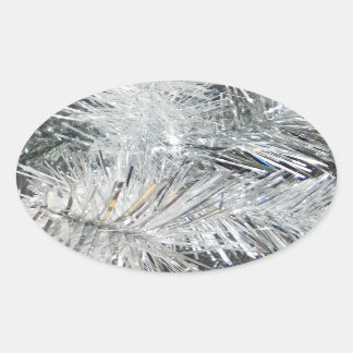 Sticker Ovale Décorations de Noël