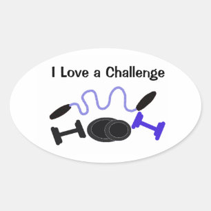 Sticker Ovale Défi Fitness