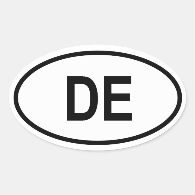 Sticker Ovale Delaware "DE" (Devant)